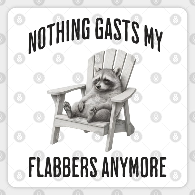 Tired Raccoon: Nothing Gasts My Flabbers Anymore Sticker by Luxinda